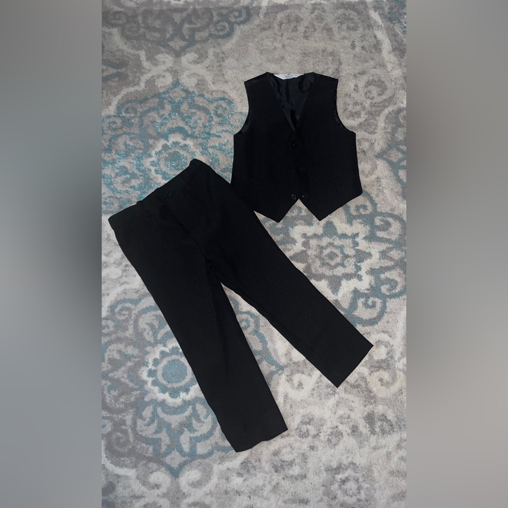 Toddler dress pants and button up vest